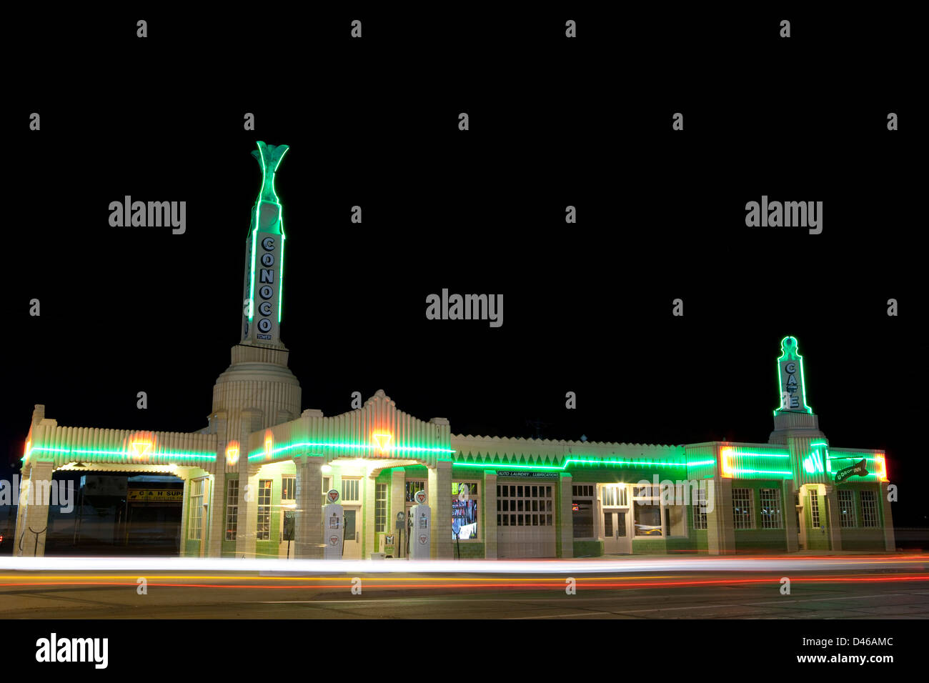 Ancienne rétro pompes à essence, route 66, West Virginia, USA Banque D'Images