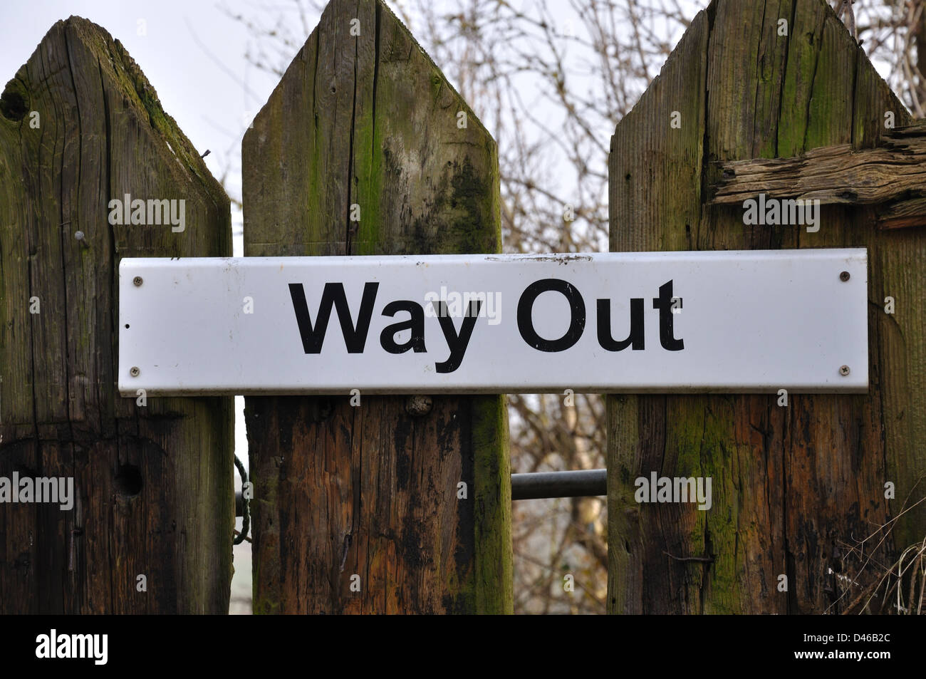 Way Out signe Banque D'Images