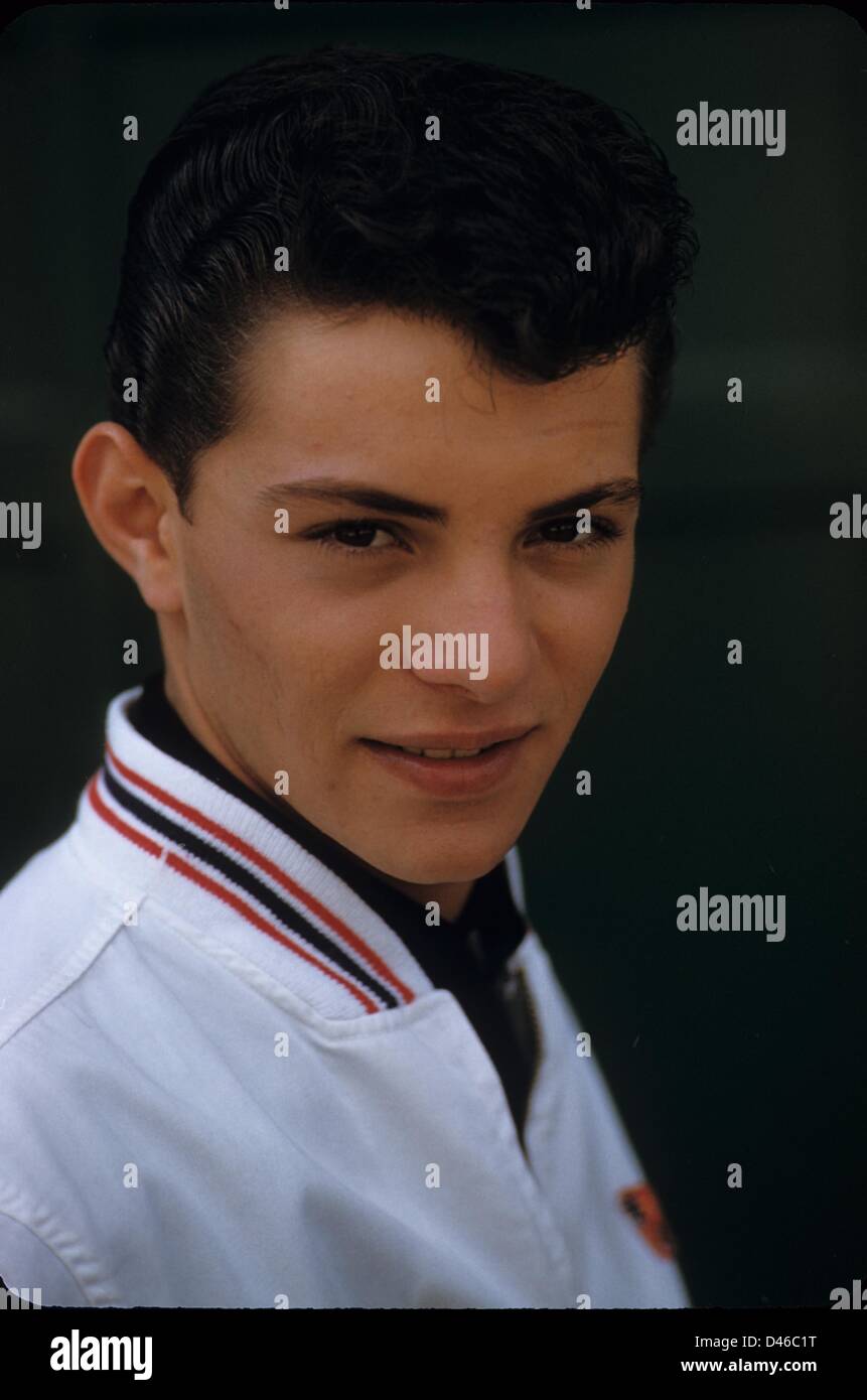 FRANKIE AVALON 1958.(Image Crédit : © Jack Stager/Globe Photos/ZUMAPRESS.com) Banque D'Images
