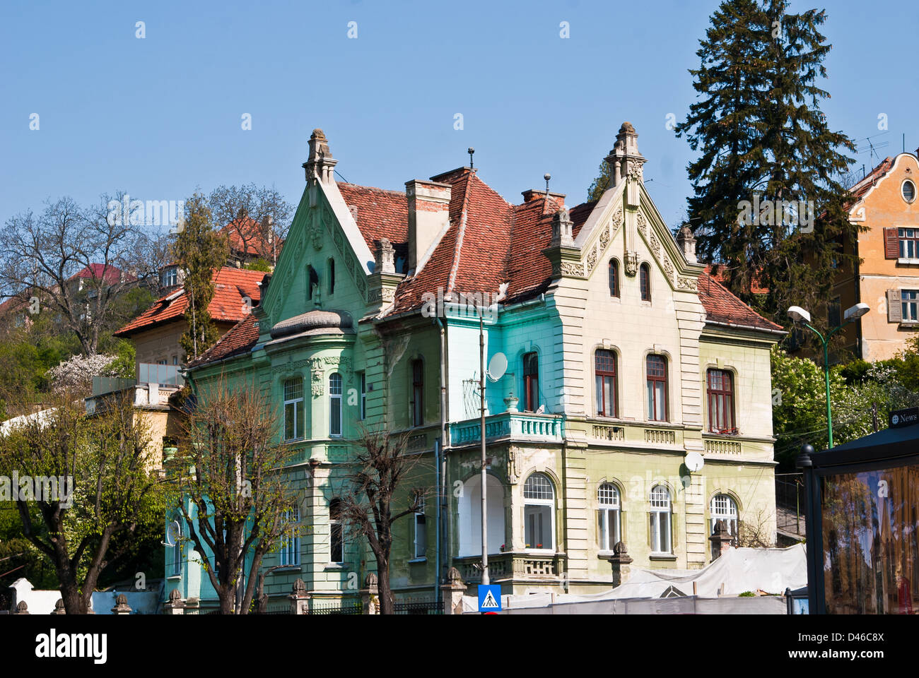 Brasov, Roumanie : belle maison à Brasov, Roumanie, Transilvanie Banque D'Images