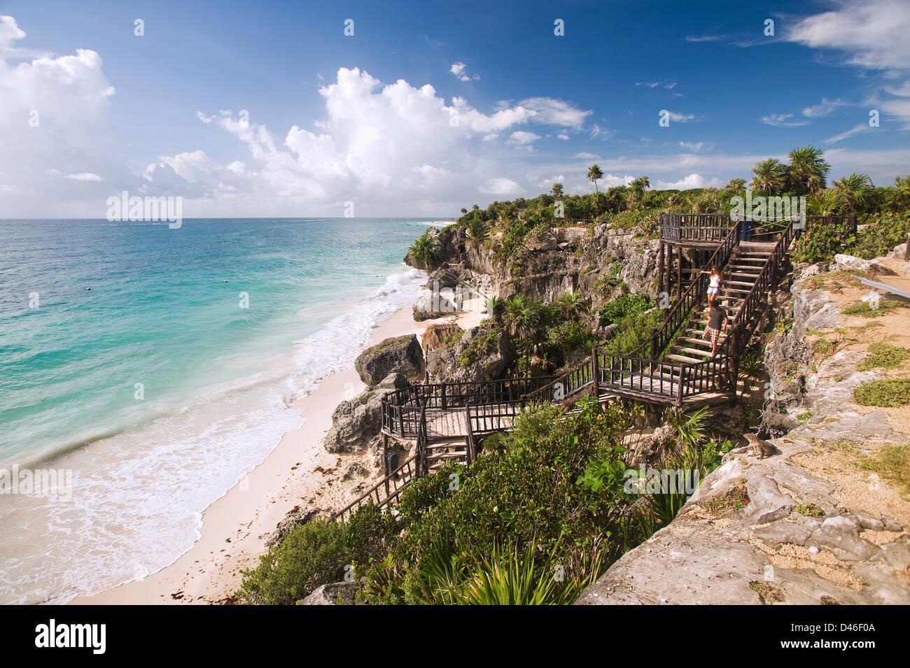 Ruines mayas de Tulum Banque D'Images