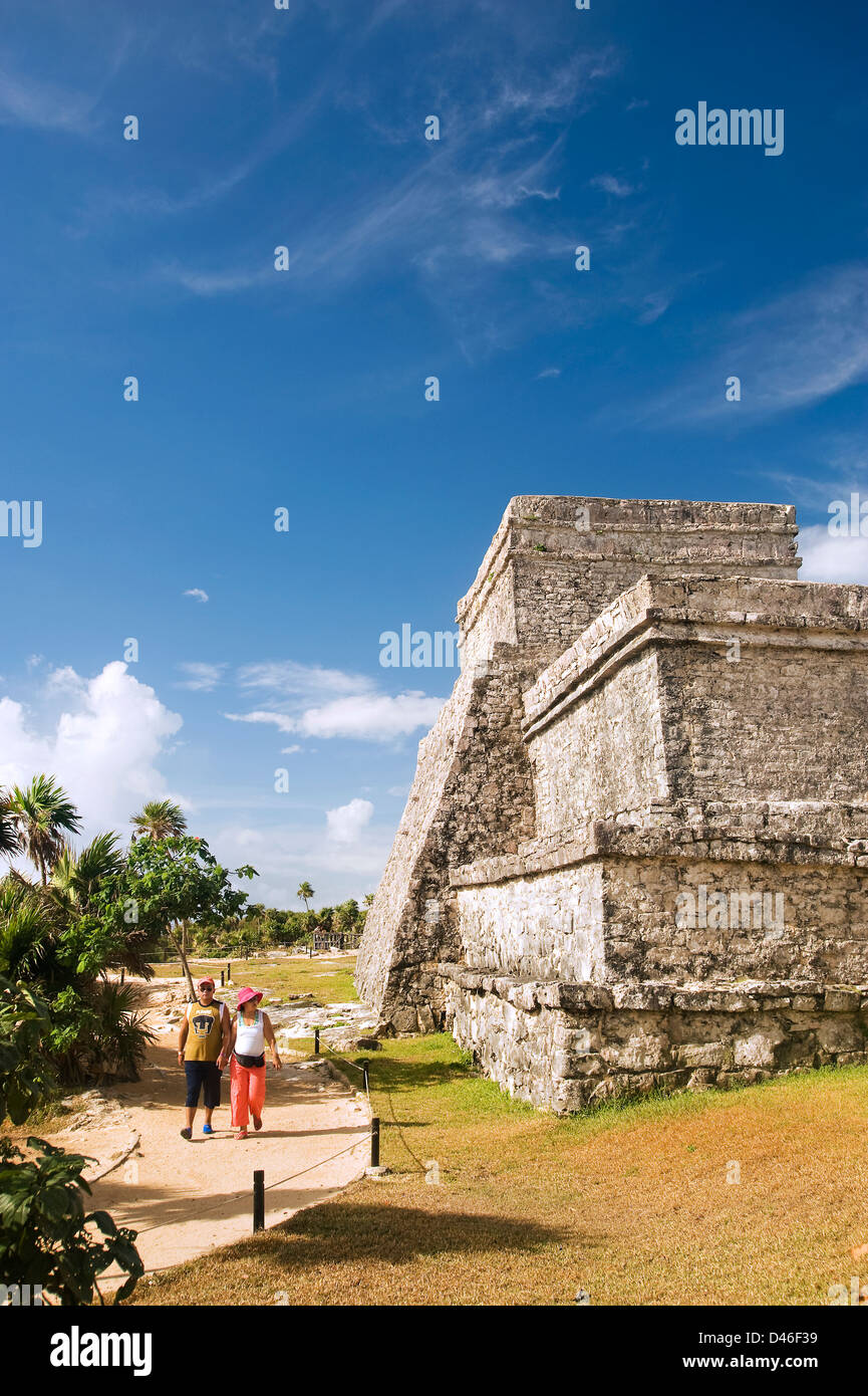Ruines mayas de Tulum Banque D'Images