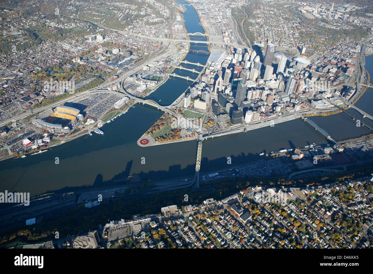 La ville de Pittsburgh de l'air Banque D'Images