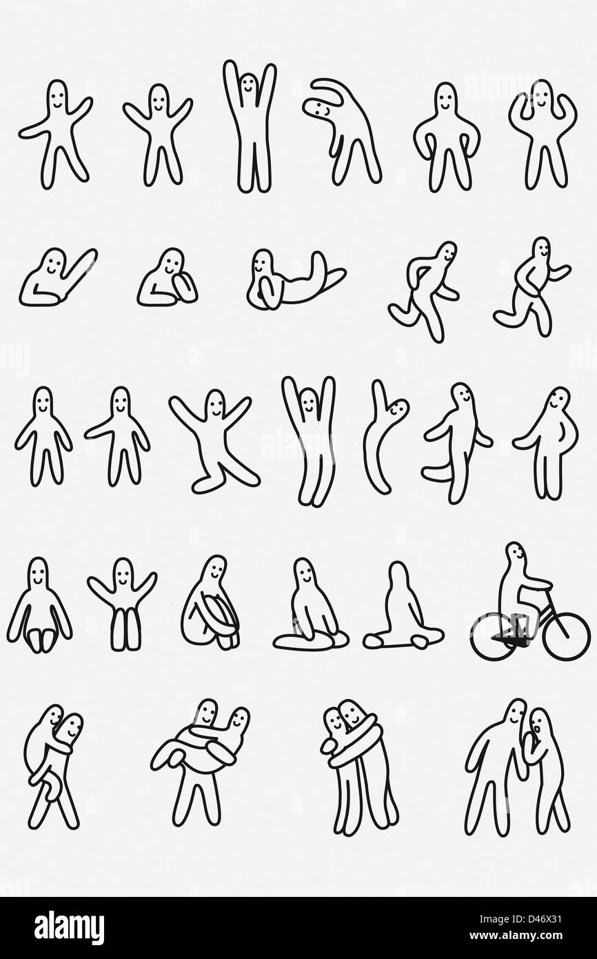 Diverses actions Illustration Banque D'Images