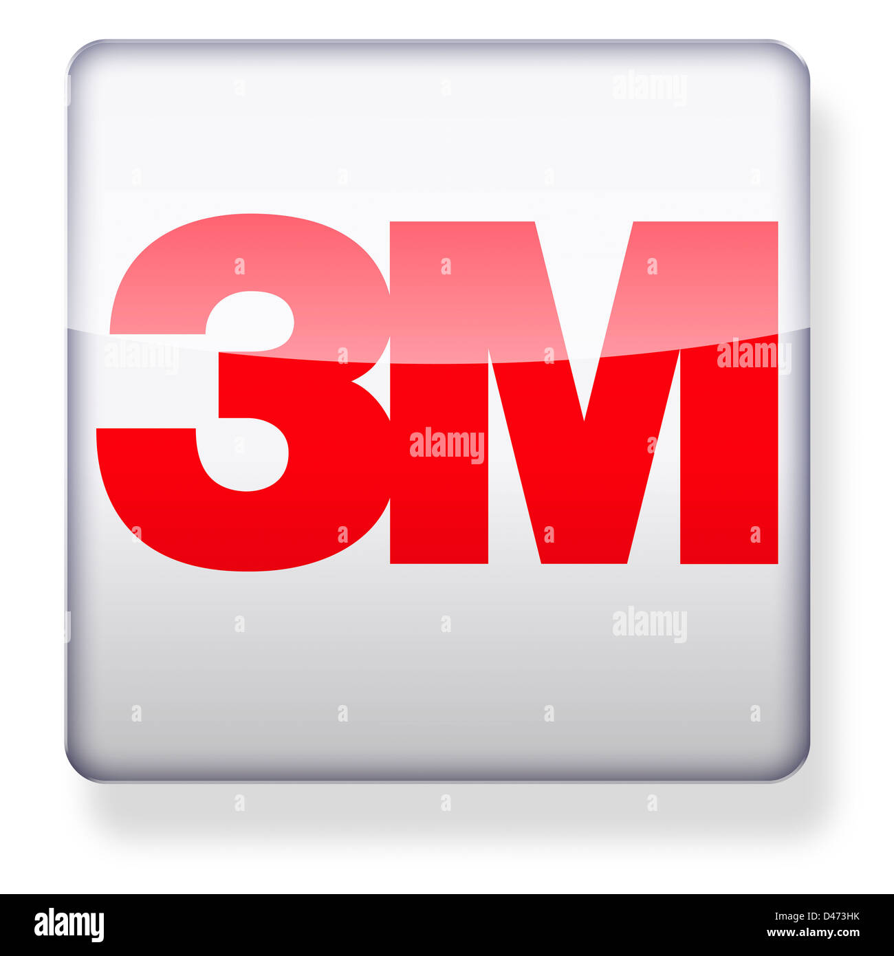 Logo 3M comme une icône de l'application. Chemin de détourage inclus. Banque D'Images