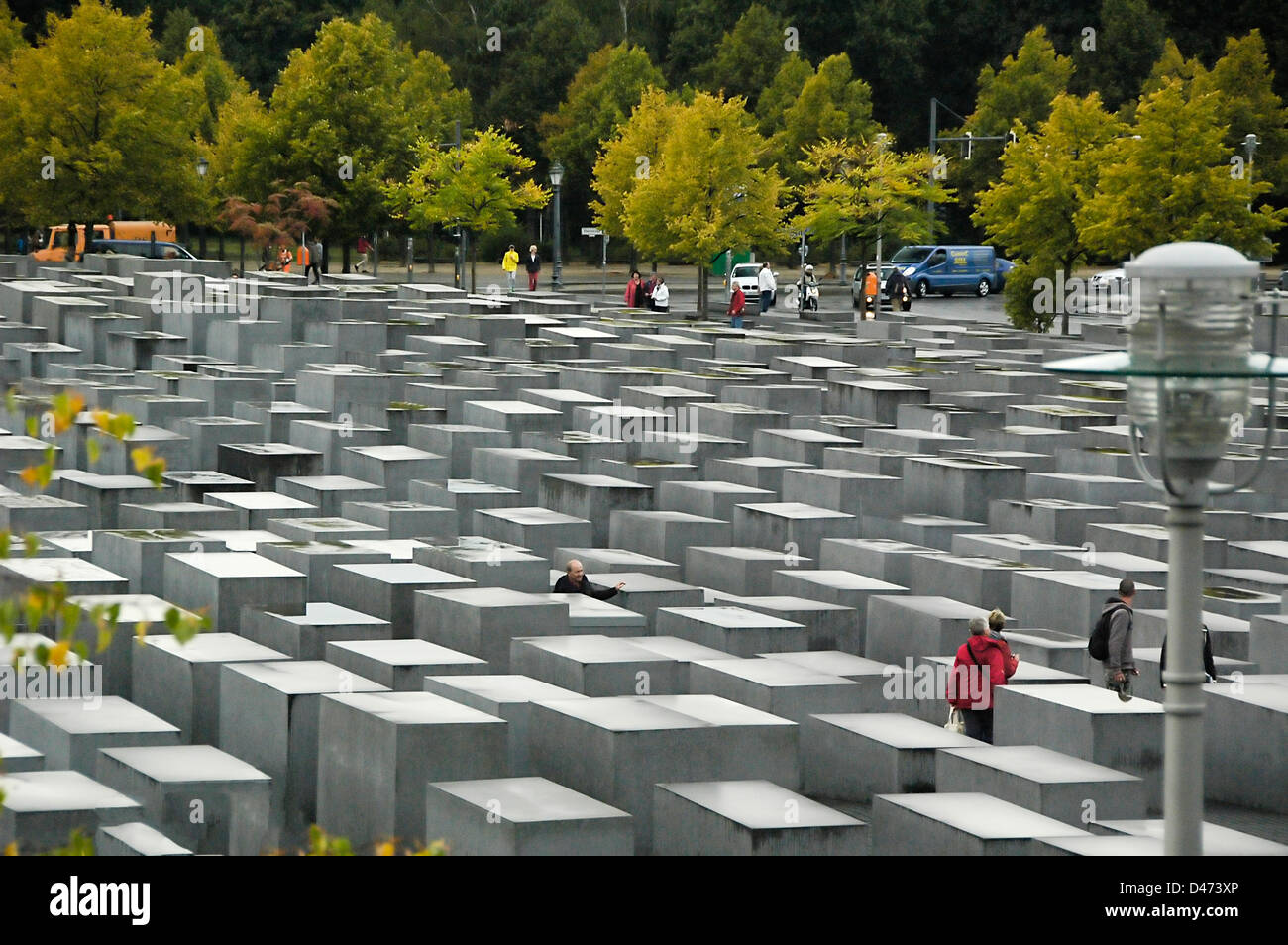 Berlin Holocaust Memorial de plaques de pierre aux Juifs assassinés durant la 2e guerre mondiale en Europe Banque D'Images