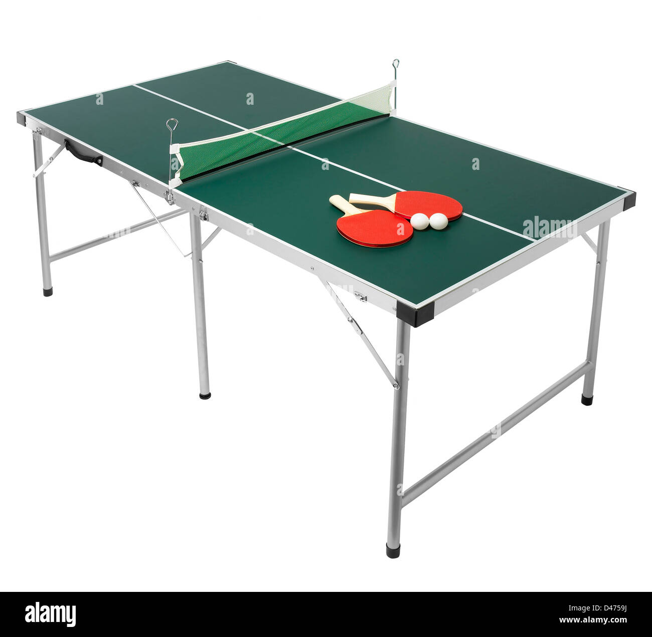 Table de tennis de table pain sur fond blanc Banque D'Images