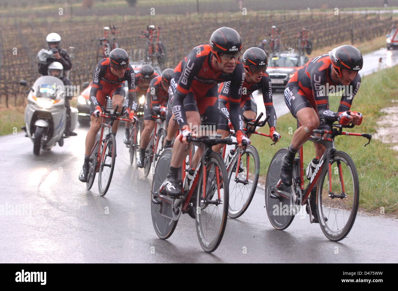 Treviso, Italie. 6 mars 2013. Tirreno Adriatico un océan à l'autre race, l'étape 1. BMC équipe Cadel Evans. Credit : Action Plus de Sports / Alamy Live News Banque D'Images