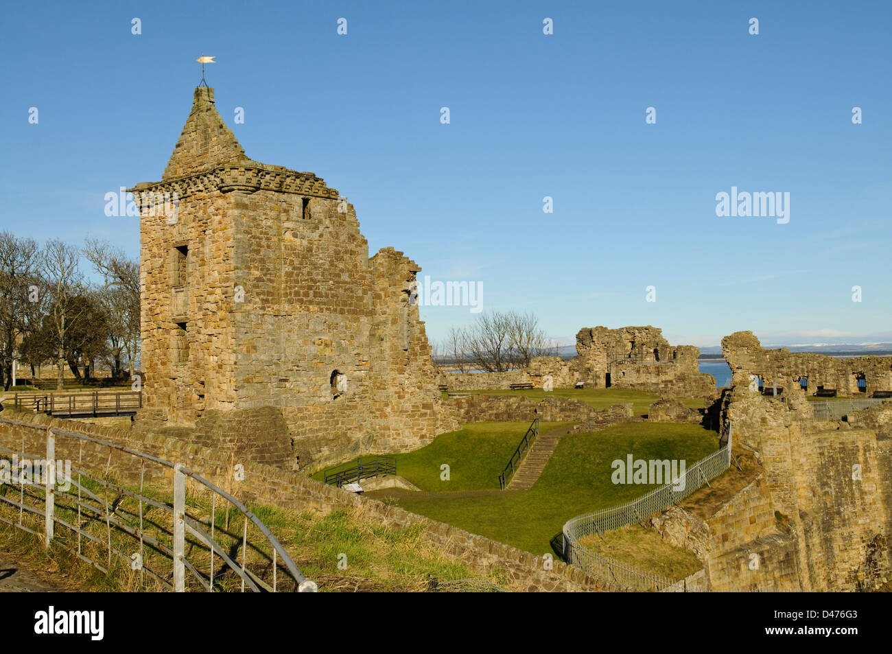 Le Château de St Andrews, St Andrews, Fife, en Écosse. Banque D'Images