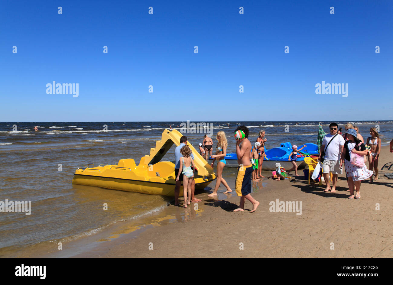 Majori, Jurmala, plage de la mer baltique, Riga, Lettonie Banque D'Images