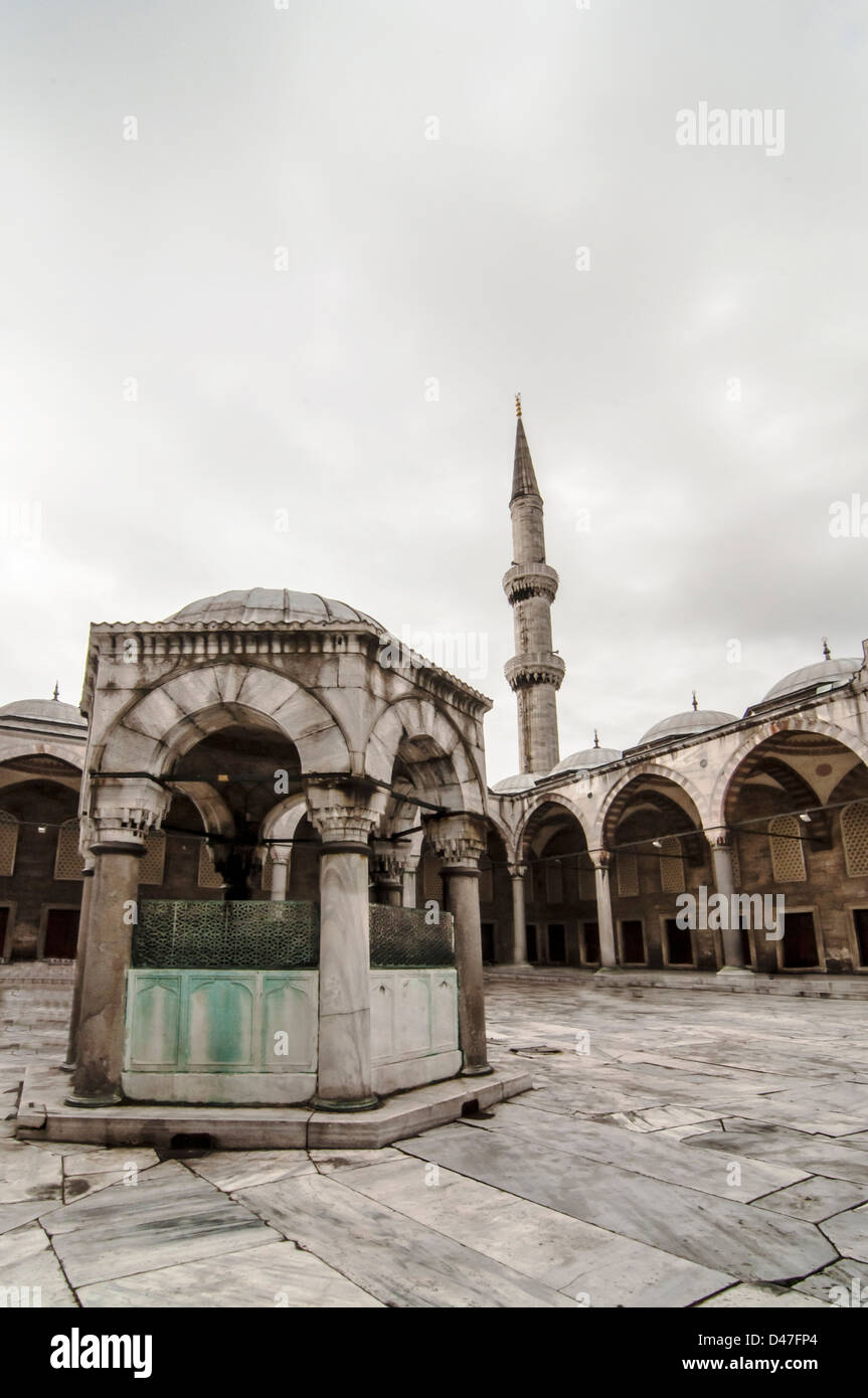 L'extérieur de la mosquée bleue à Istanbul, Turquie Banque D'Images
