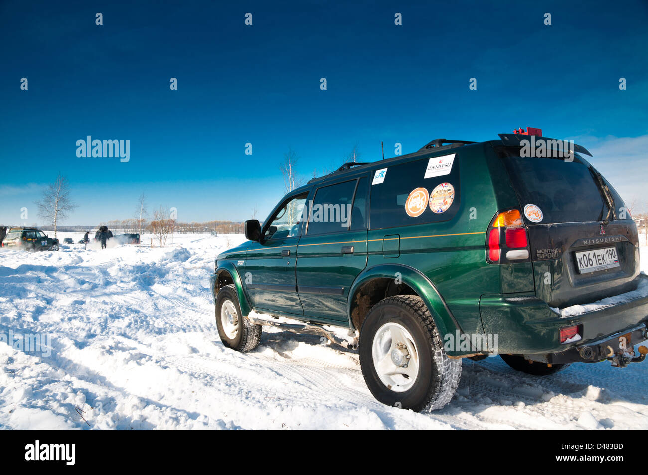 Mitsubishi Montero (shogun) (x3) (Challenger) Banque D'Images