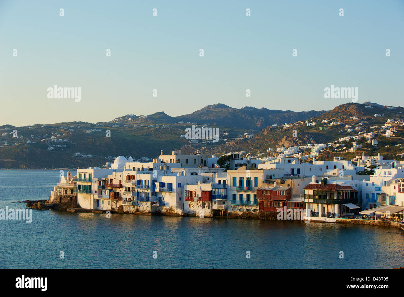 Grèce, les Cyclades, l'île de Mykonos, Chora, la ville de Mykonos, la Petite Venise Banque D'Images