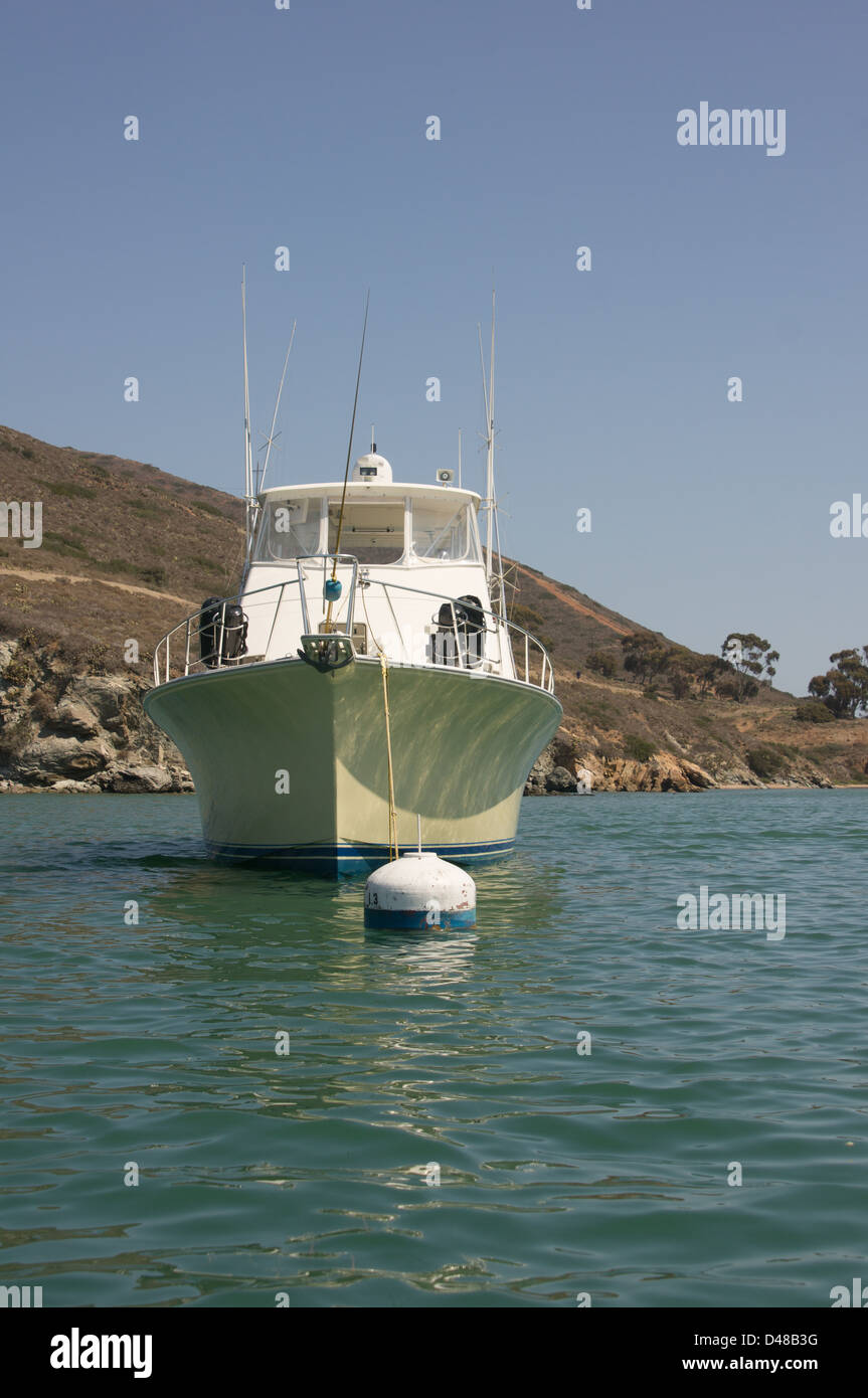 Yachts amarrés au port de Santa Catalina Catalina Island. Près de deux ports Isthmus Banque D'Images