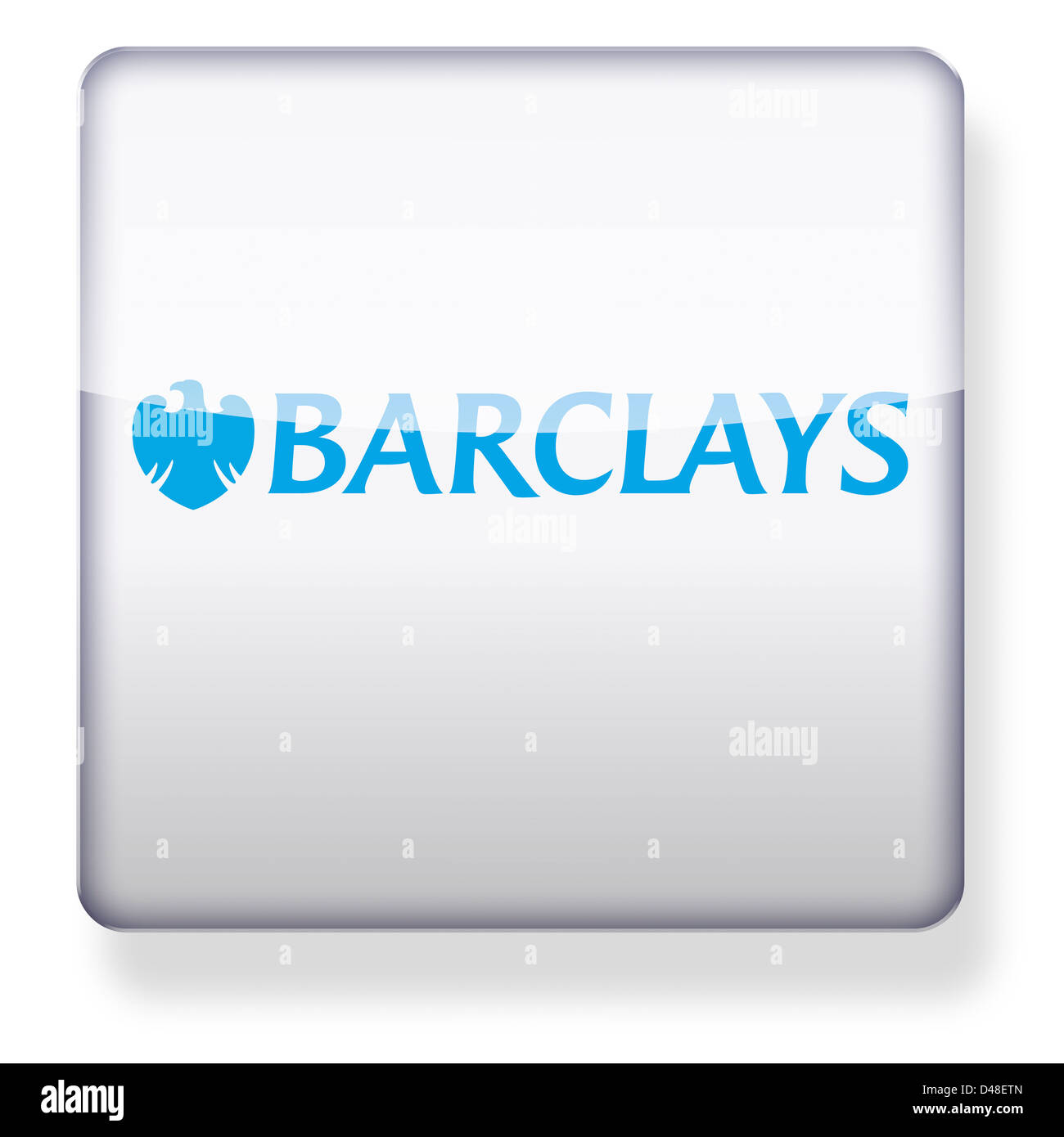 Logo de la Barclays Bank en tant qu'icône de l'application. Chemin de détourage inclus. Banque D'Images