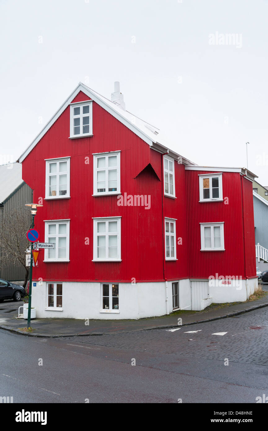 Kogga galerie céramique peint de couleur ondulée clad bâtiments dans Reykjavik Islande Banque D'Images