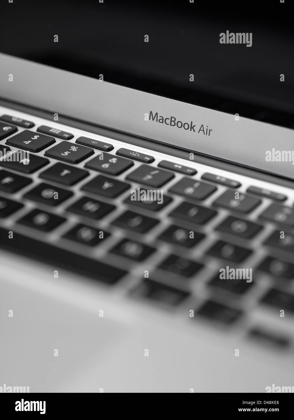 Close up de clavier du MacBook Air d'Apple Banque D'Images