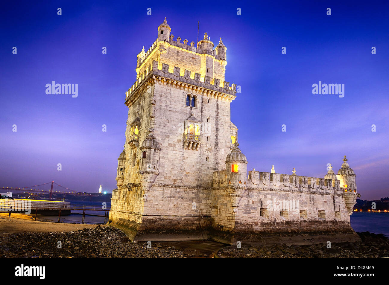 La tour de Belém à Lisbonne, Portugal ville Banque D'Images