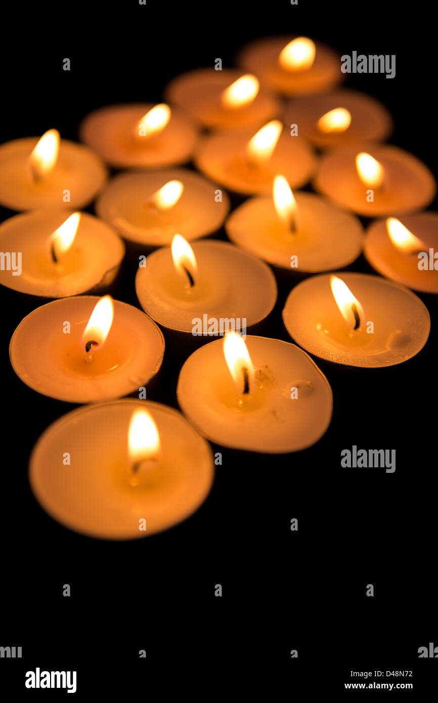 Bougies en forme de diamant Banque D'Images