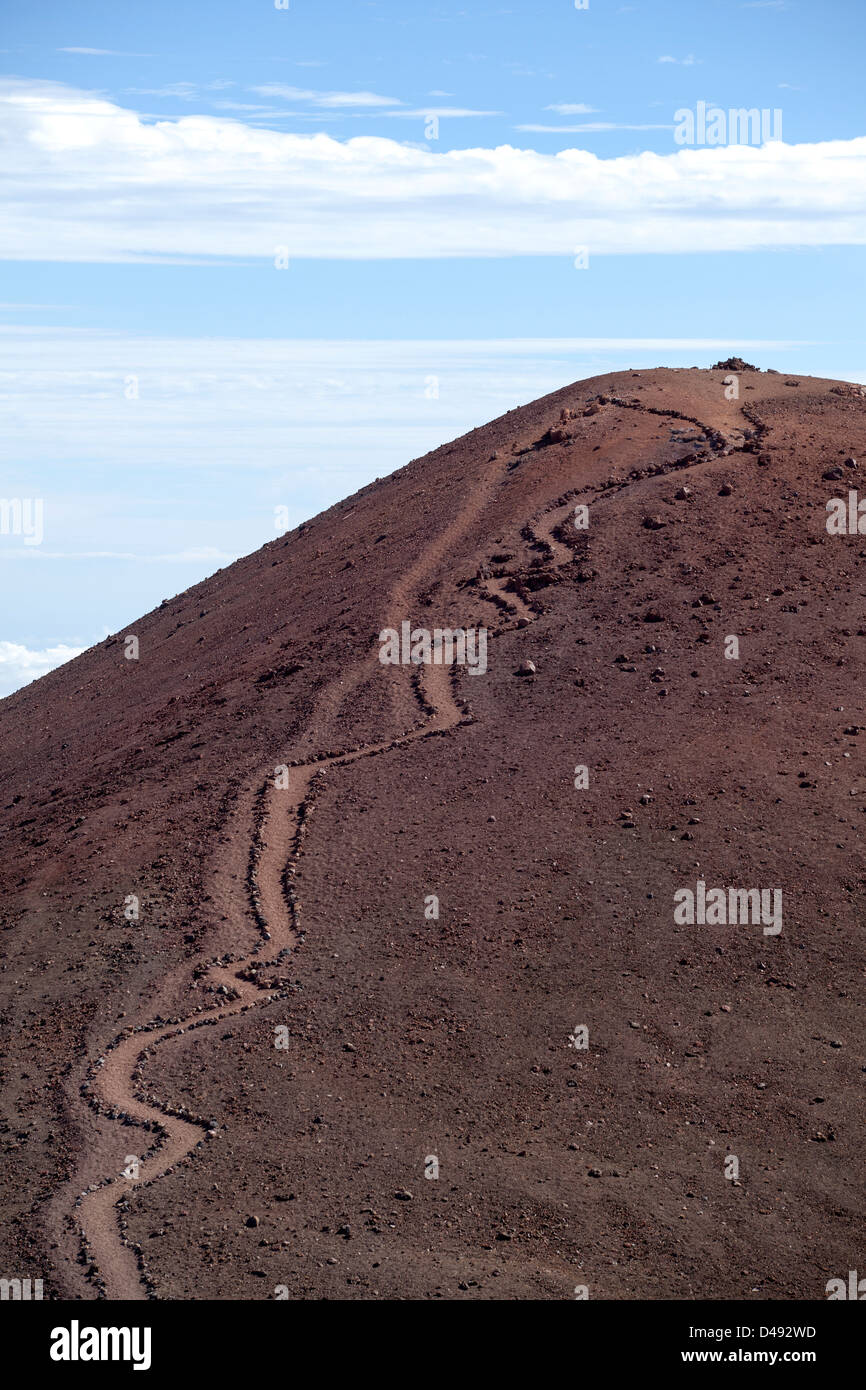 Sommet de Mauna Kea, à 13 796 pieds. Les Hawaiiens croient ce sommet pour être sacré. New York, USA. Banque D'Images