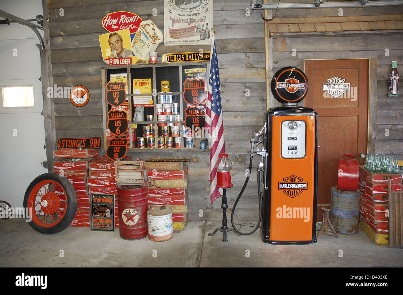 Ancienne station d'essence, Harley Davidson, Sturgis, South Dakota