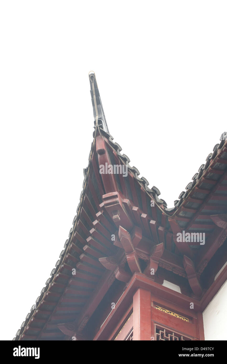 Construction traditionnelle chinoise toit d'un temple Banque D'Images