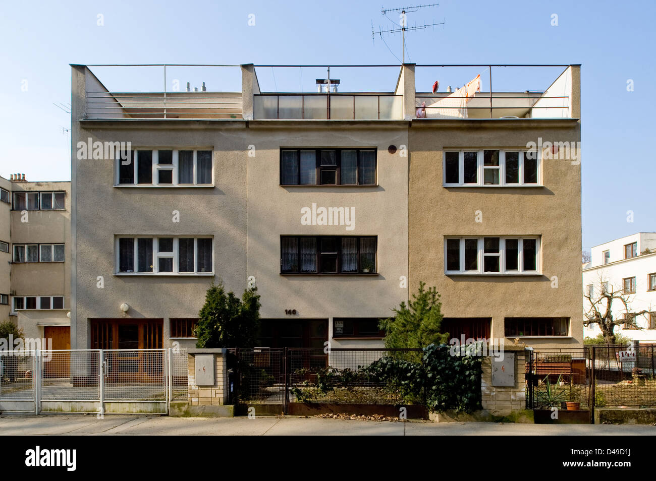 Brno, République tchèque, Werkbundsiedlung Bruenn, maisons 6, 7, 8 de Jaroslav Grunt Banque D'Images