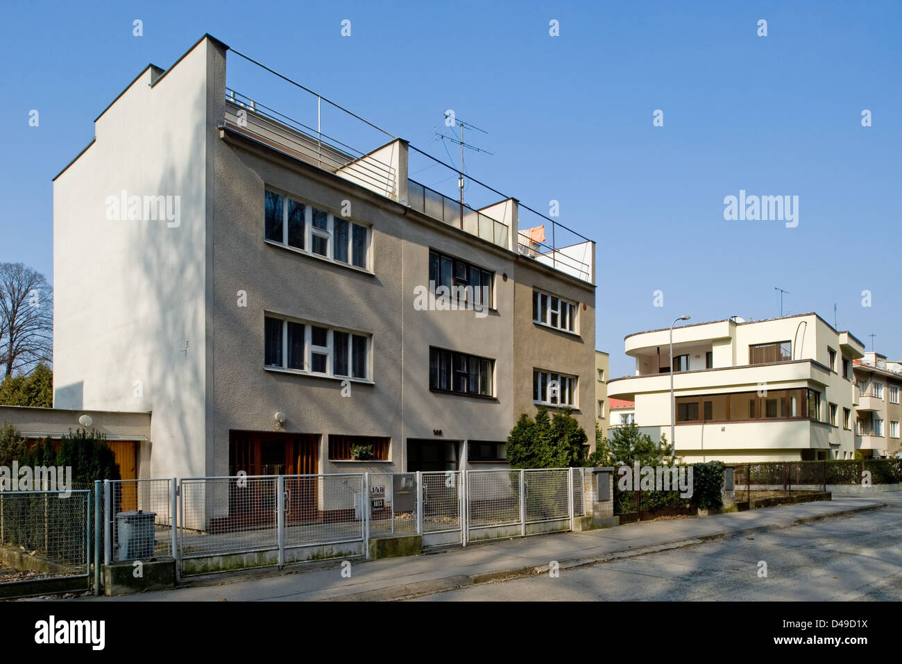 Brno, République tchèque, Werkbundsiedlung Bruenn, maisons 6, 7, 8 de Jaroslav Grunt Banque D'Images