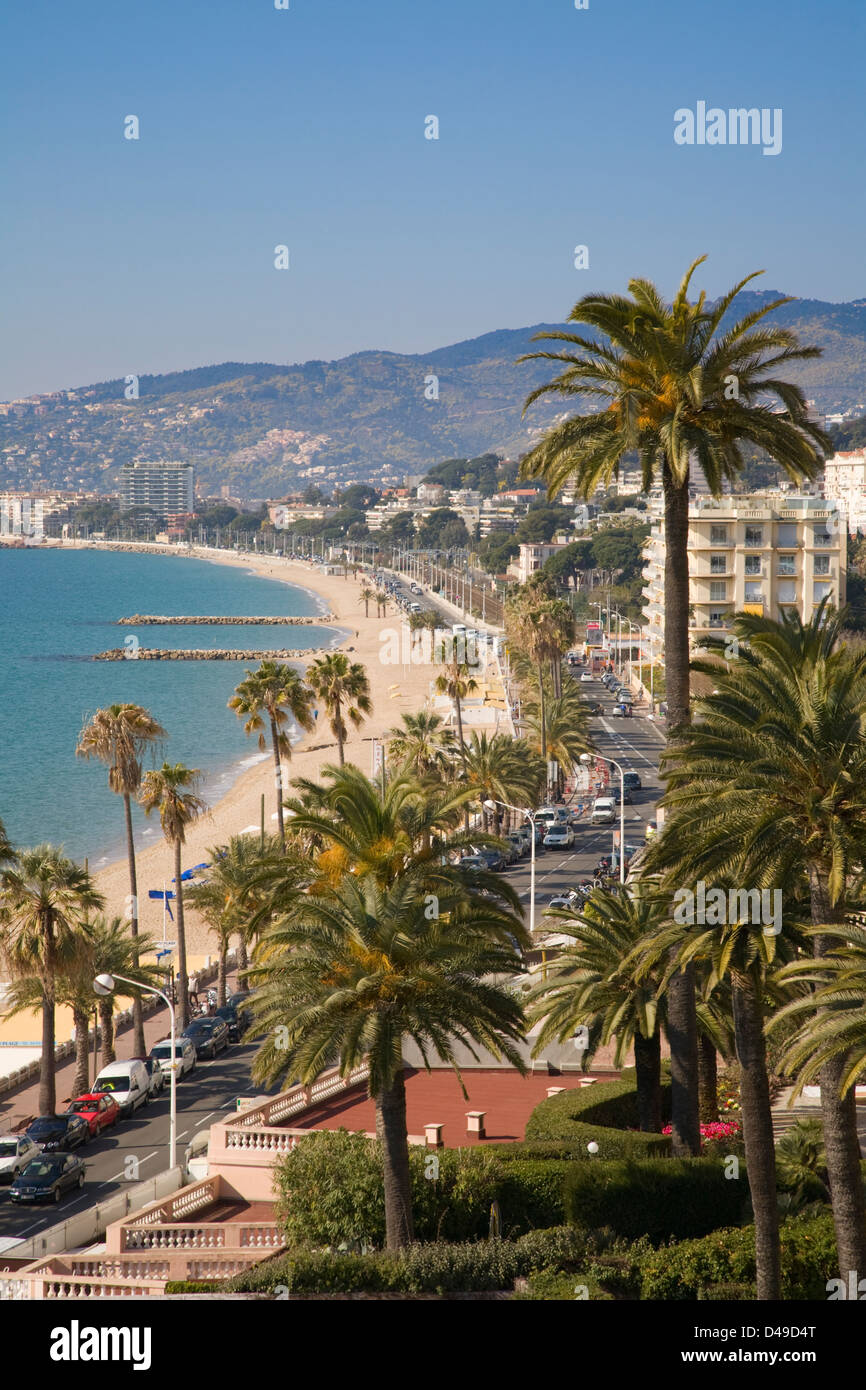 Plage du Midi, Cannes, France Banque D'Images