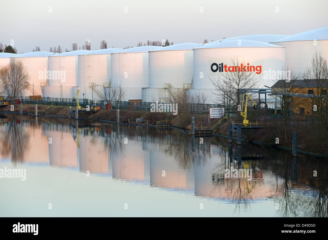 Berlin, Allemagne, Tankbehaelter Oiltanking Banque D'Images