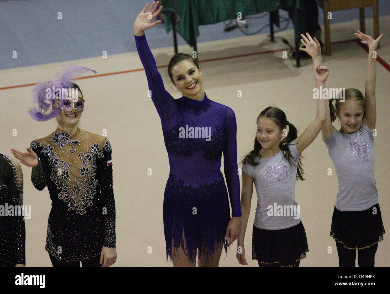 Gdynia, Pologne. 9 mars 2013. Polish meilleur gymnaste, athlète olympique de Beijing (2008) et de Londres (2012) Joanna Mitrosz termine sa carrière sportive au cours de la gymnastique artistique de Grand Prix Polonais de Gdynia. Credit : Michal Fludra / Alamy Live News Banque D'Images