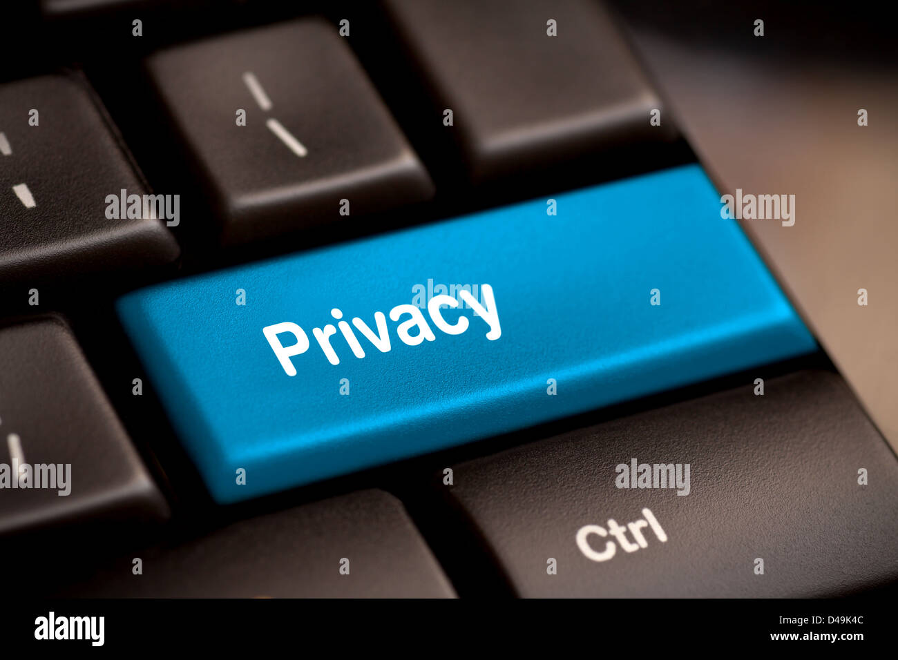 Bouton de la vie privée Banque D'Images