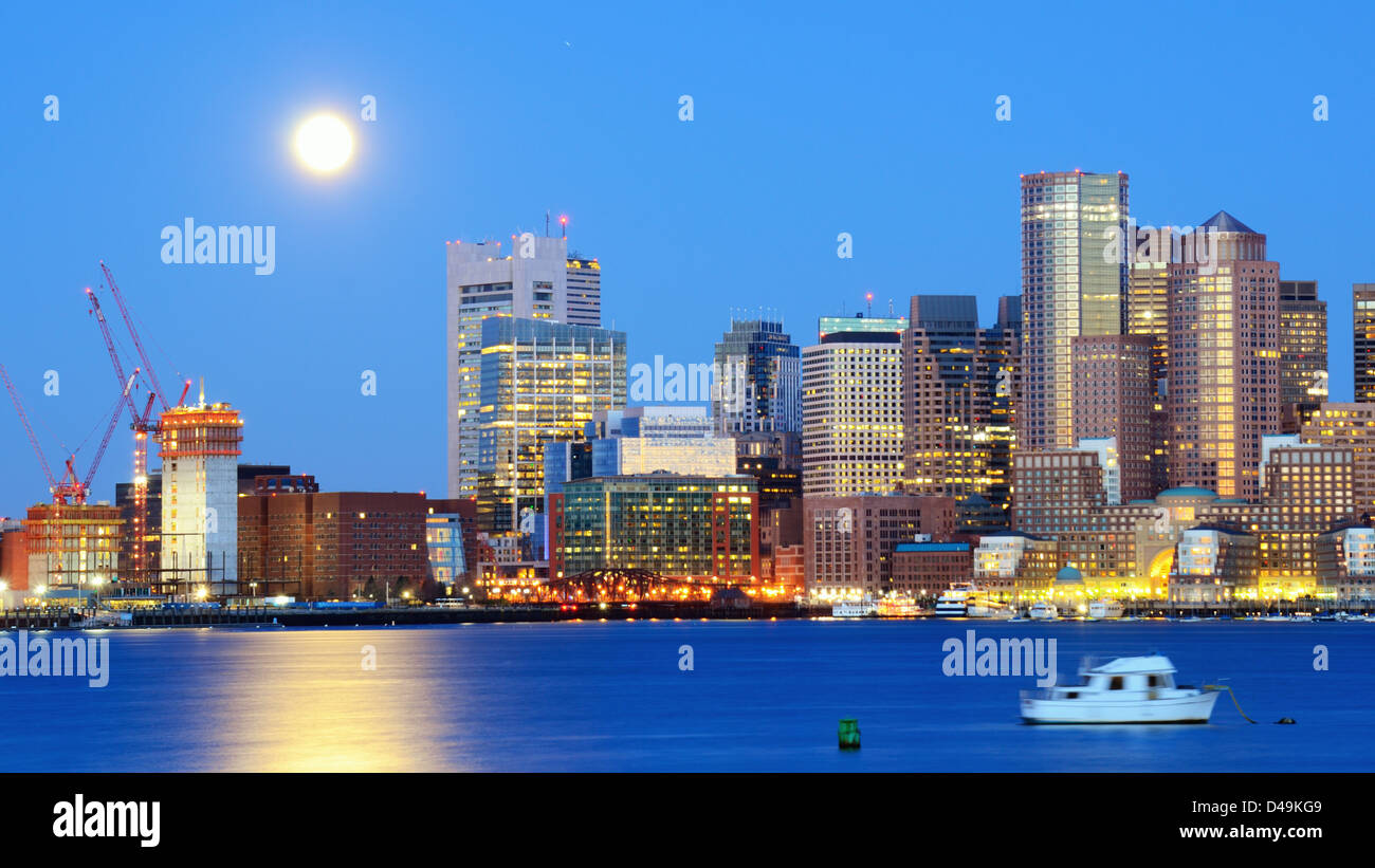 Quartier financier de Boston, Massachusetts. Banque D'Images