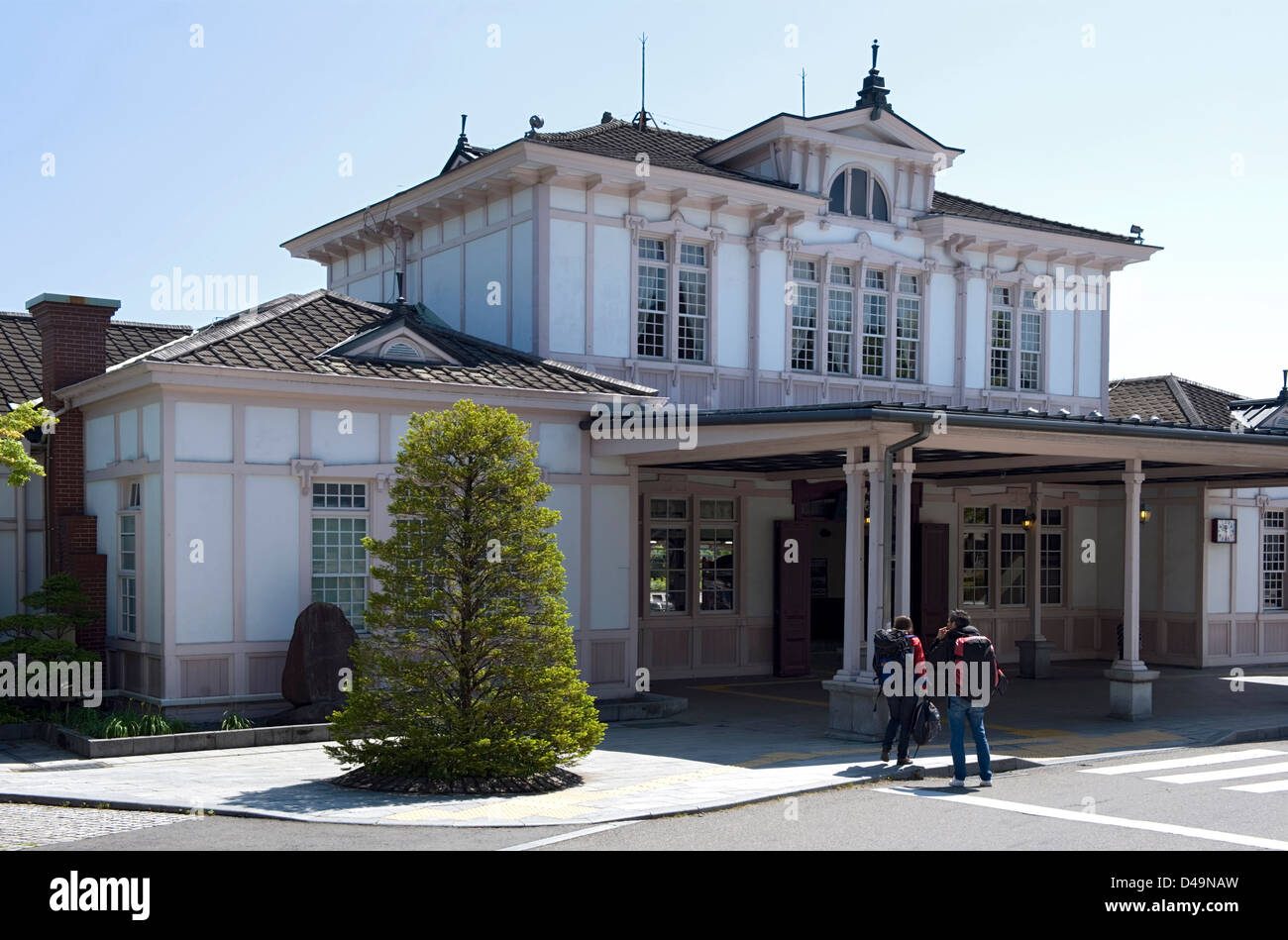 Japan National Railway station à Nikko conçu par l'architecte américain Frank Lloyd Wright, Tochigi, Japon Banque D'Images