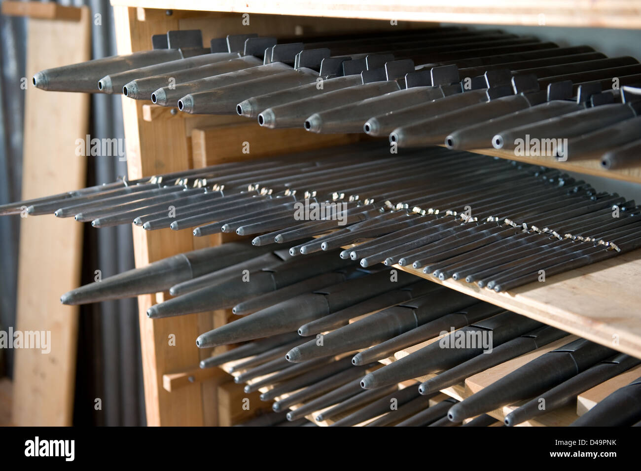 Meiningen, Allemagne, différents tuyaux d'un organe Banque D'Images