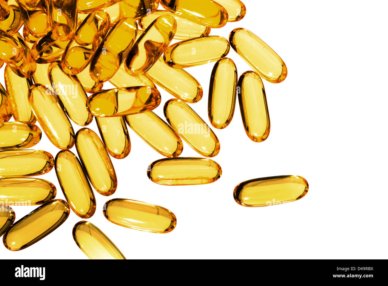 Il s'agit d'une image d'Omega 3 capsules d'huile de poisson. Banque D'Images