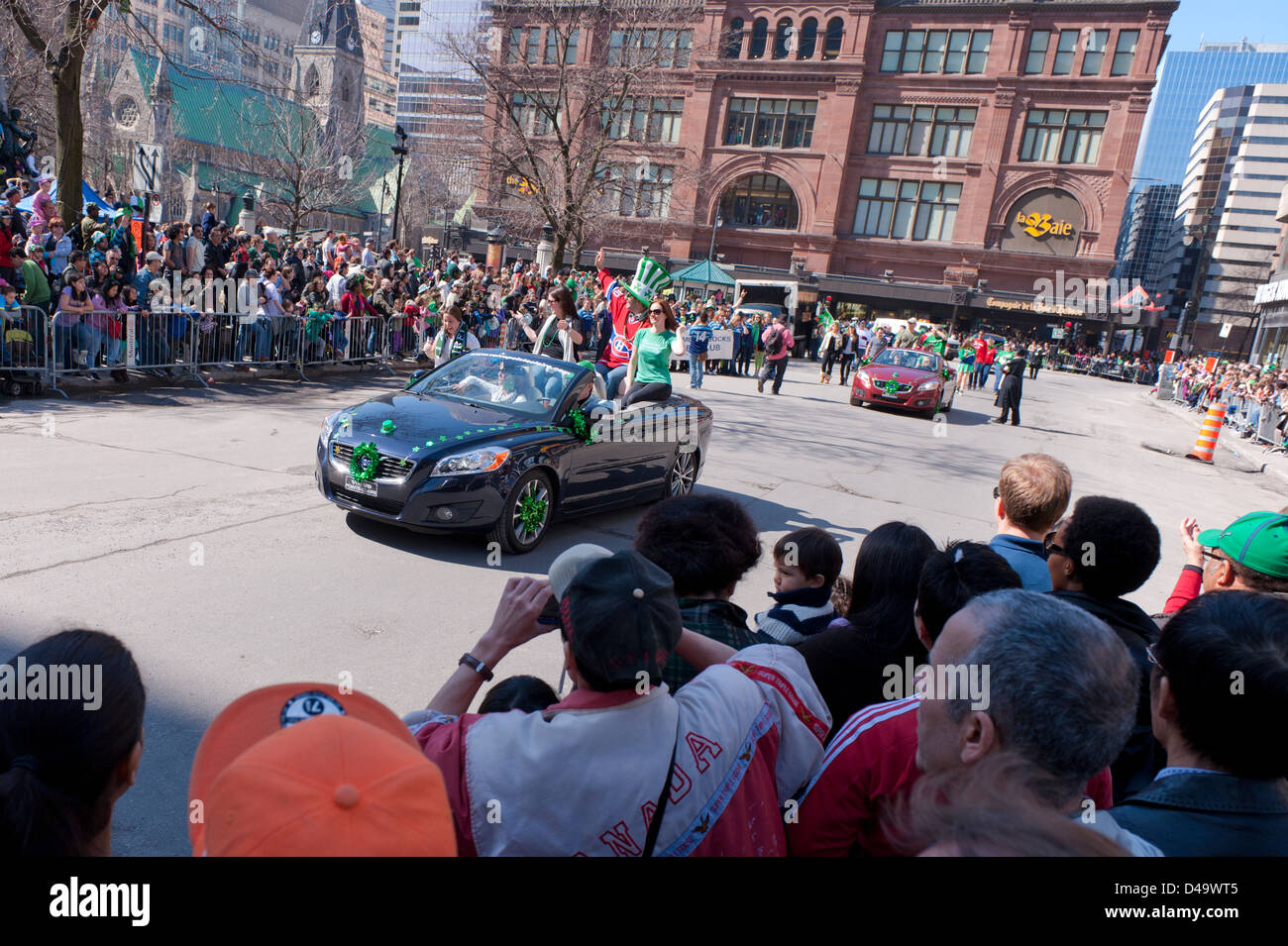 Saint Patrick's Day Parade à Montréal, province de Québec, Canada. Banque D'Images