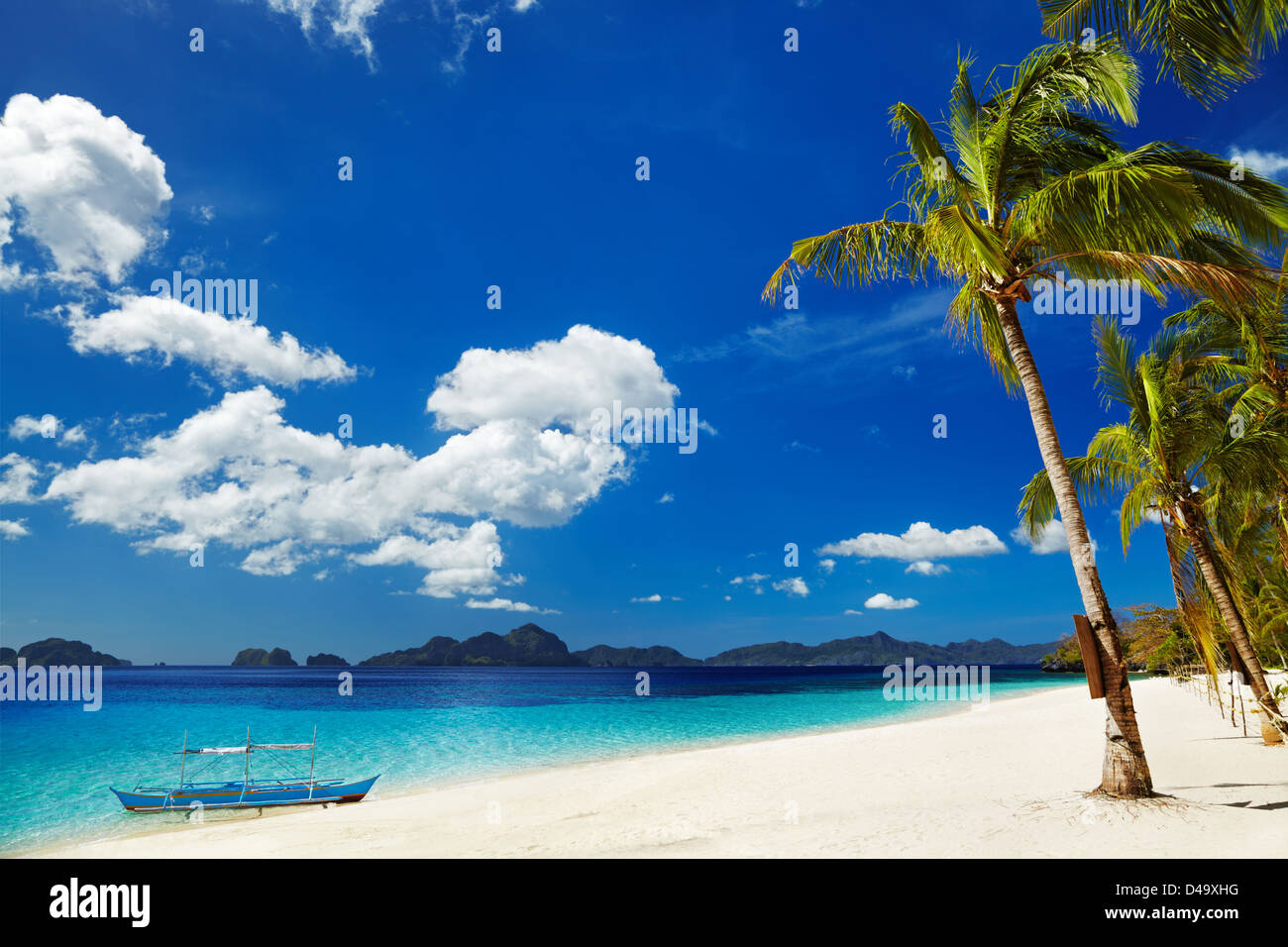 Tropical Beach, South China Voir, El-Nido, Philippines Banque D'Images