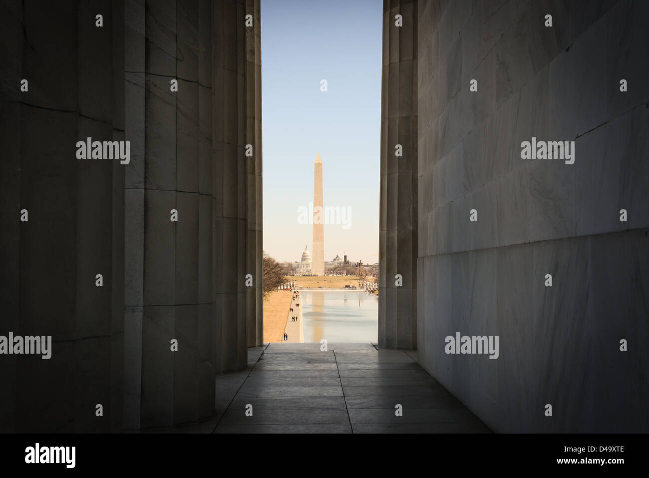 Washington Monument et Capitol Hill Banque D'Images