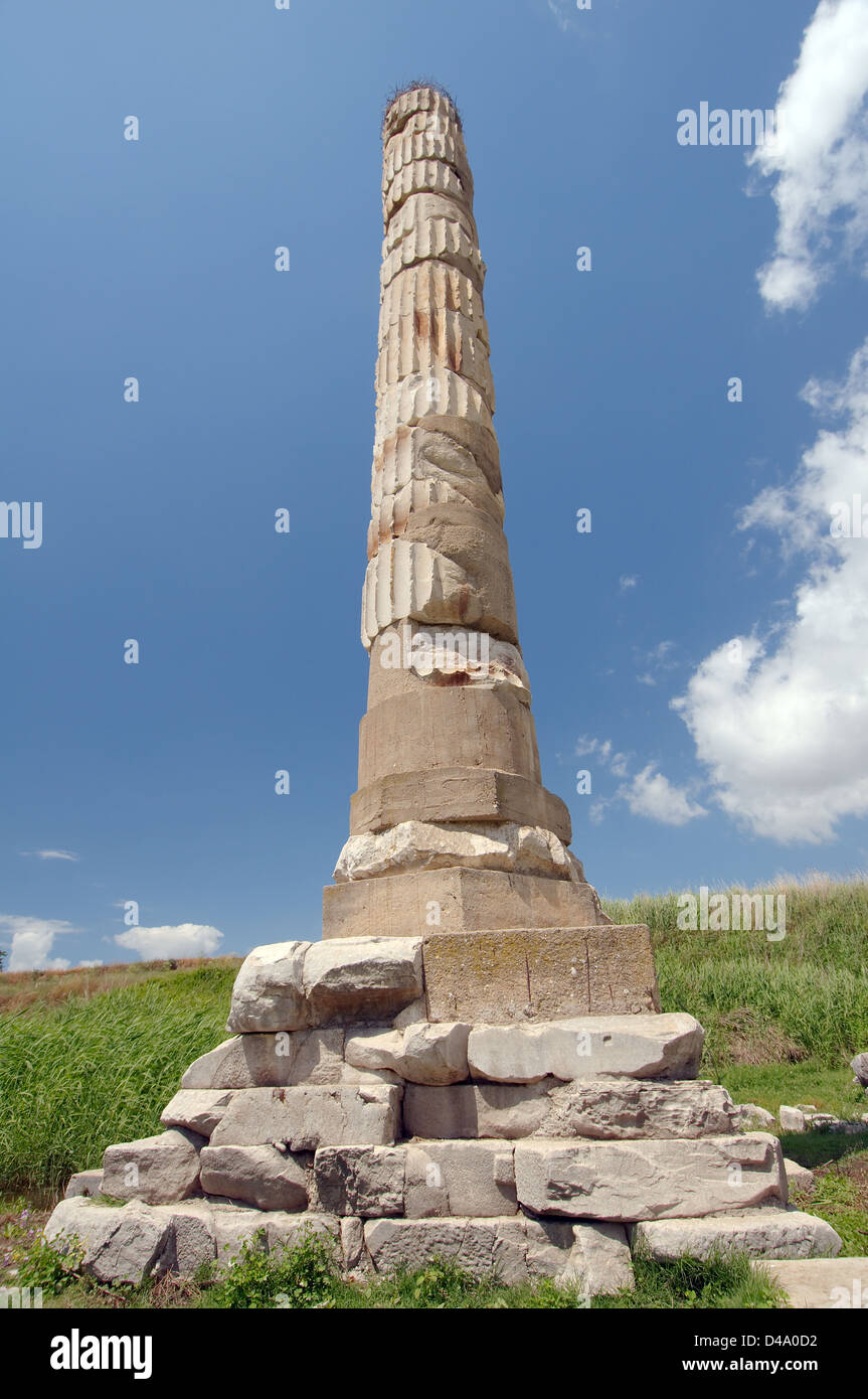 Temple d'Artémis, ville antique d'Éphèse, la FEAS, la Turquie, l'Asie occidentale Banque D'Images