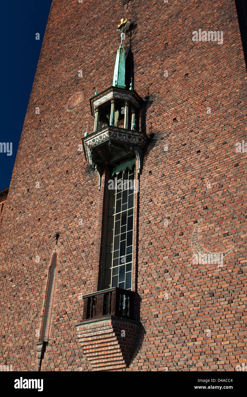 L'Hôtel de Ville de Stockholm Suède ouvert en 1923 par l'architecte Ragnar Ostberg et est l'hôte de l'Assemblée Nobel banquet. Banque D'Images