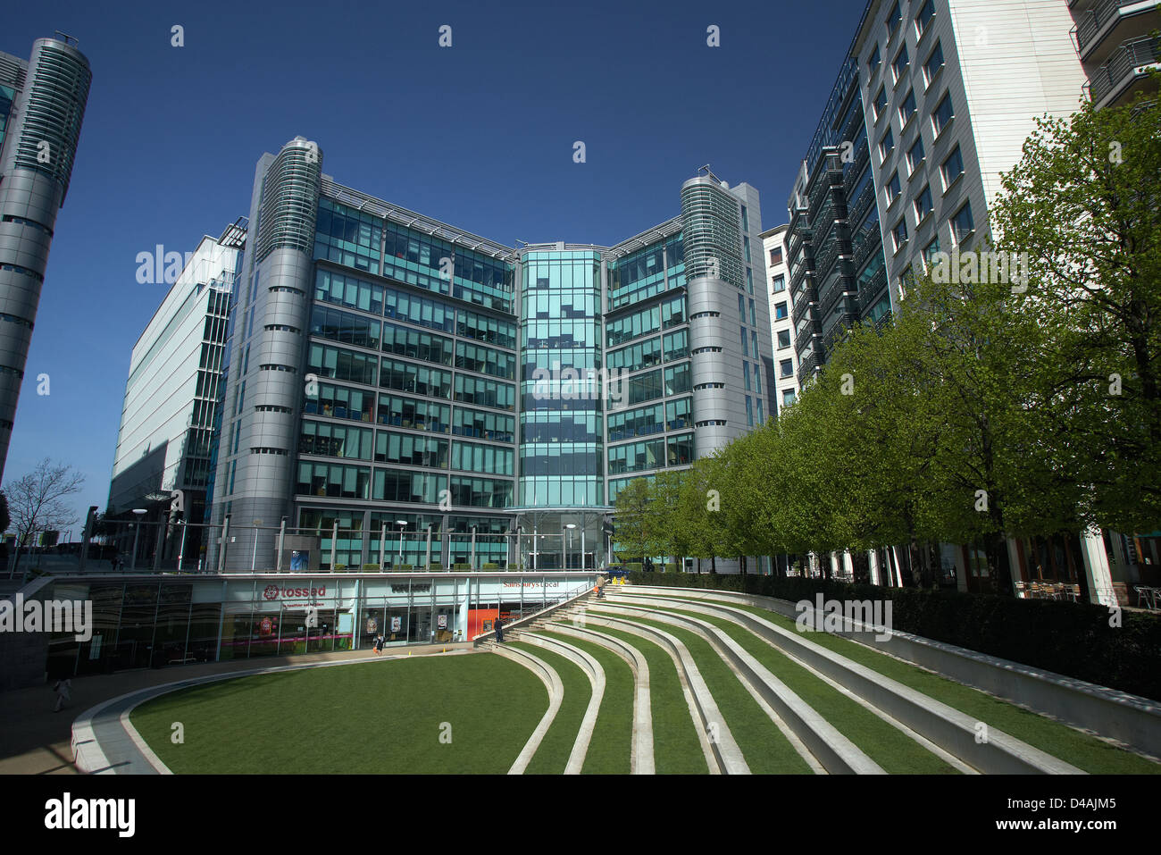 Londres, Royaume-Uni, nouveau bâtiment de bureaux sur Sheldon Square Banque D'Images