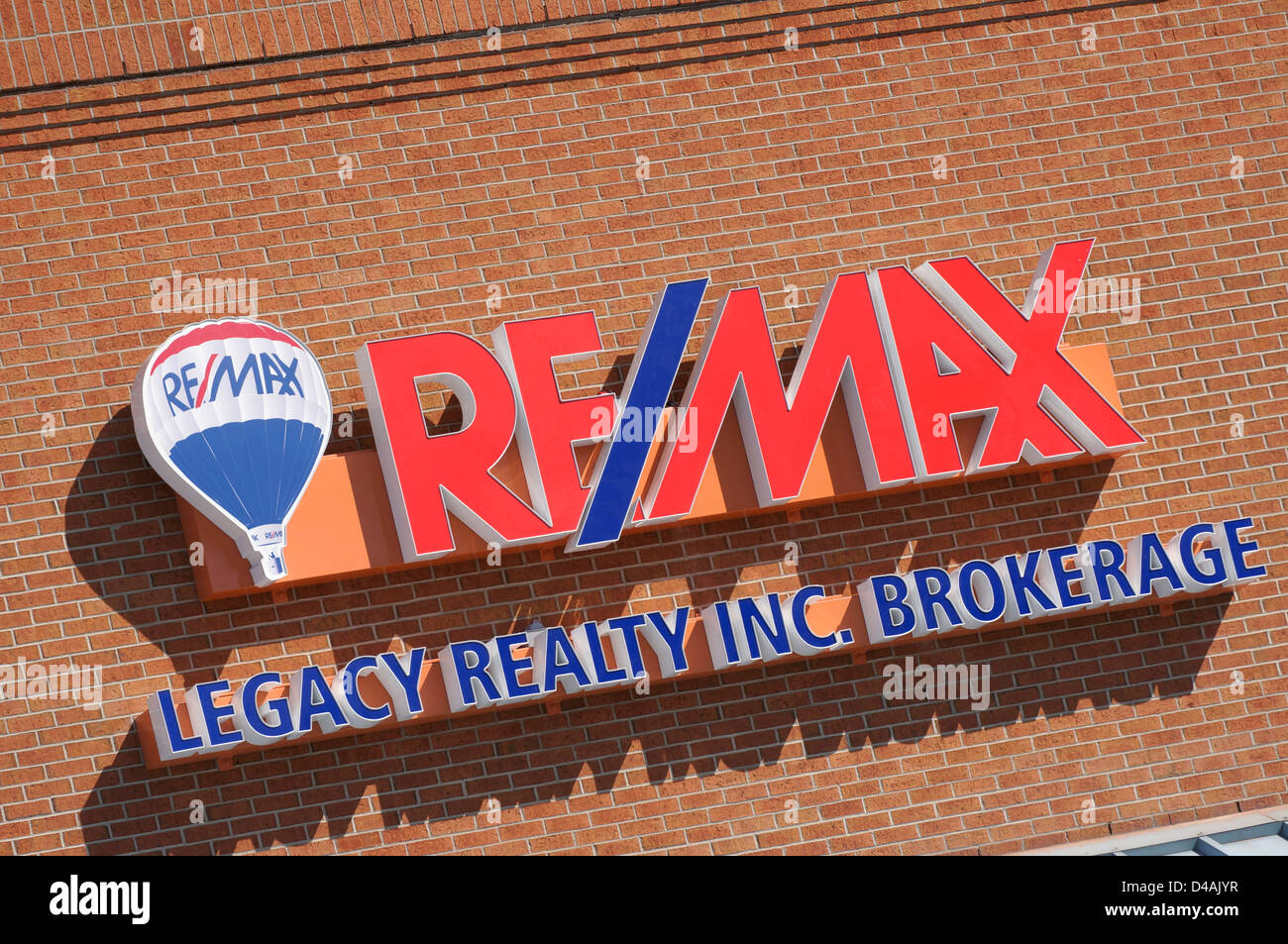 Héritage Re/Max Immo Sign Banque D'Images