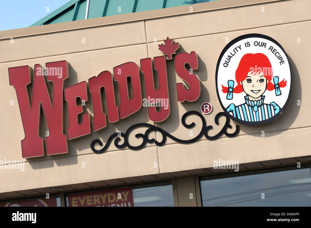Restaurant Wendy's, Canada (maple leaf) Banque D'Images