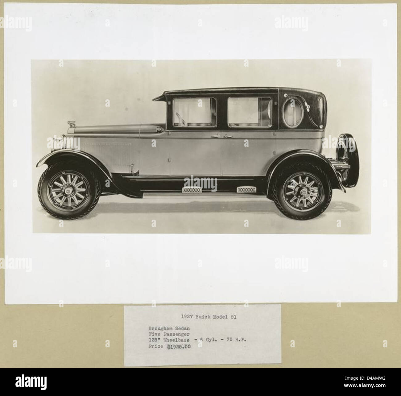 1927 Buick Model 51. 848 - Berline cinq passagers. Banque D'Images