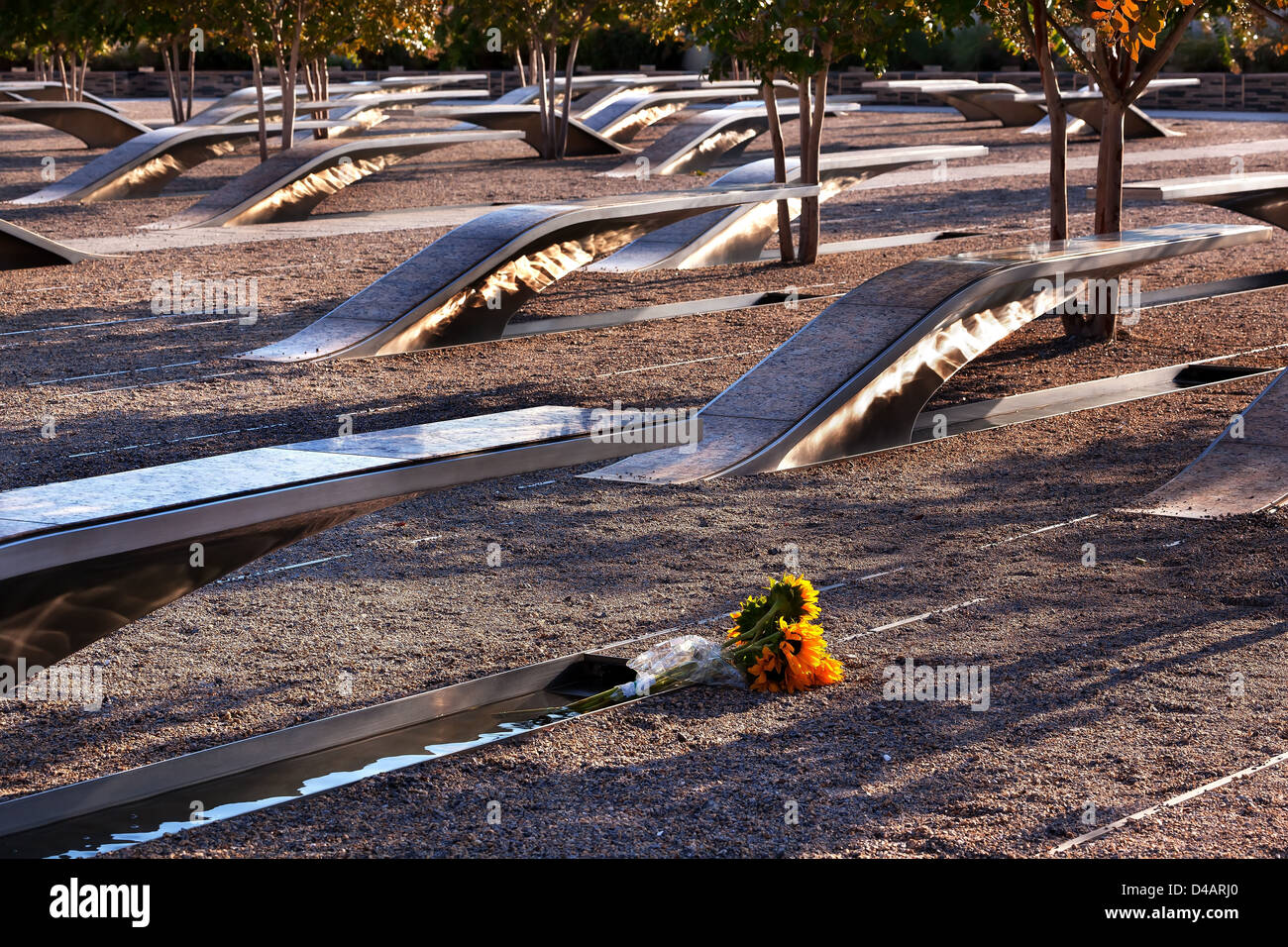 911 Memorial aux victimes de l'attaque du pentagone à Arlington en Virginie dans le Washington DC Banque D'Images