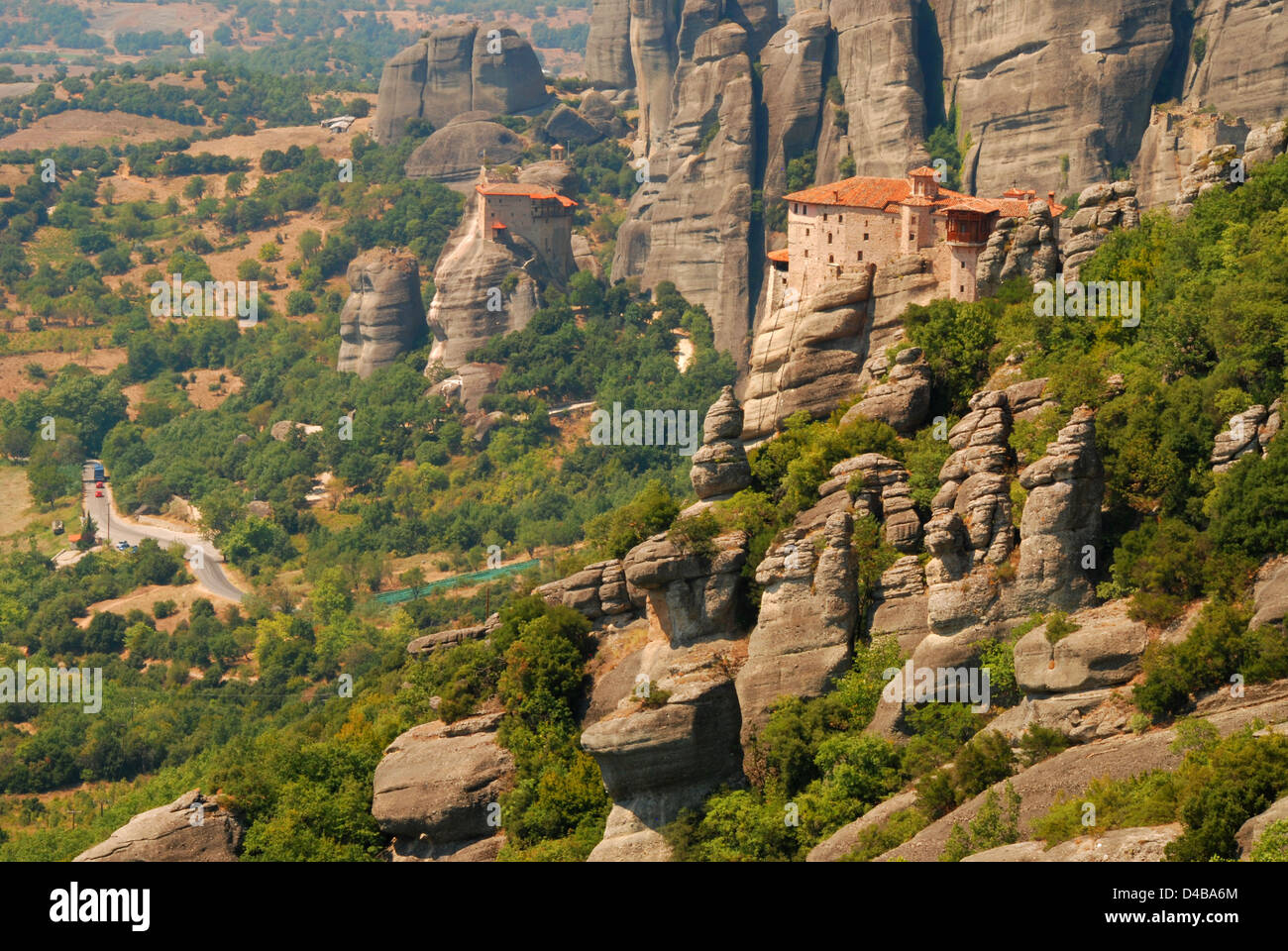 St Nicolas Anapausas monastère dans les météores, Grèce Banque D'Images