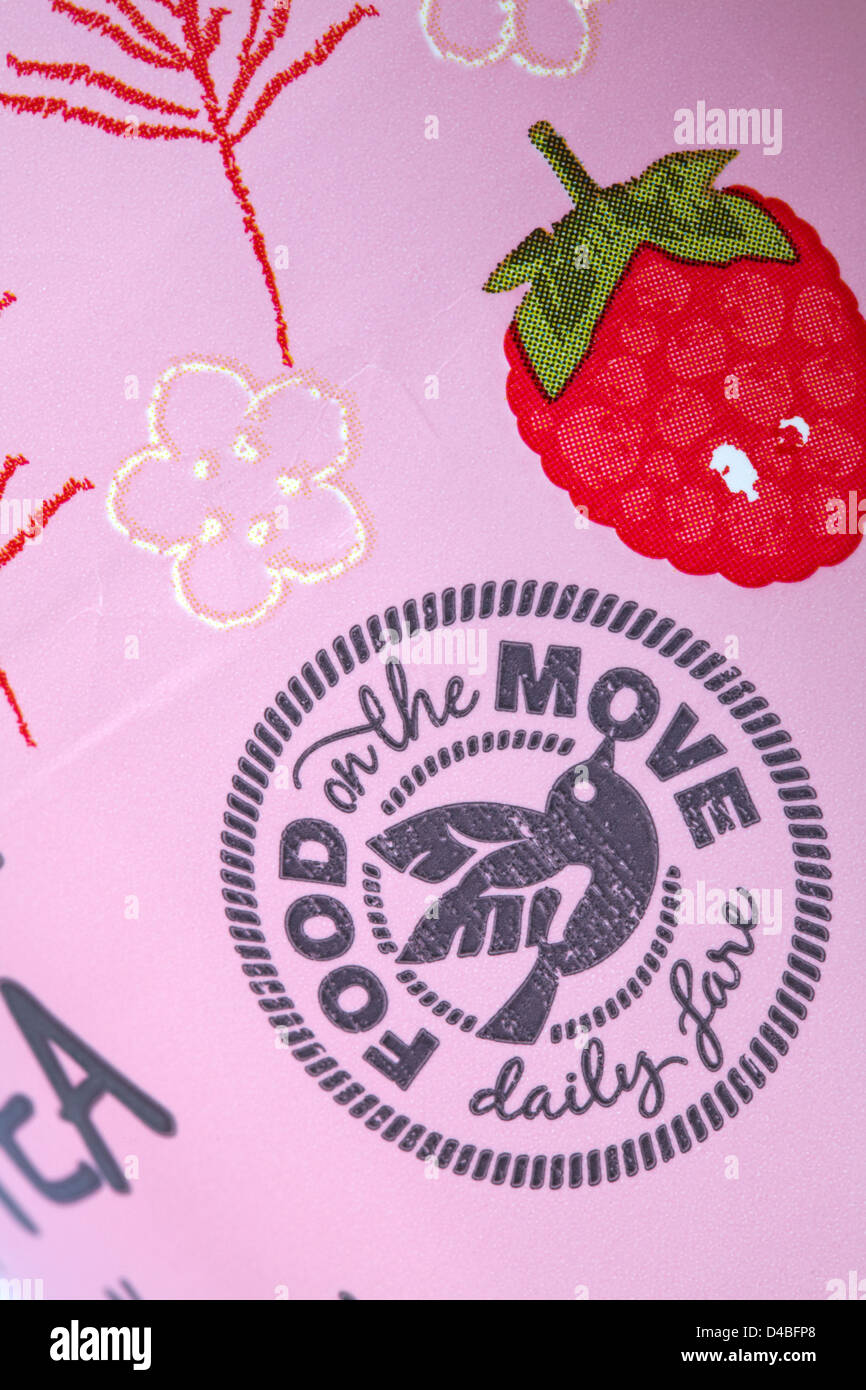 La nourriture sur le tarif quotidien Déplacer stamp sur pot Banque D'Images