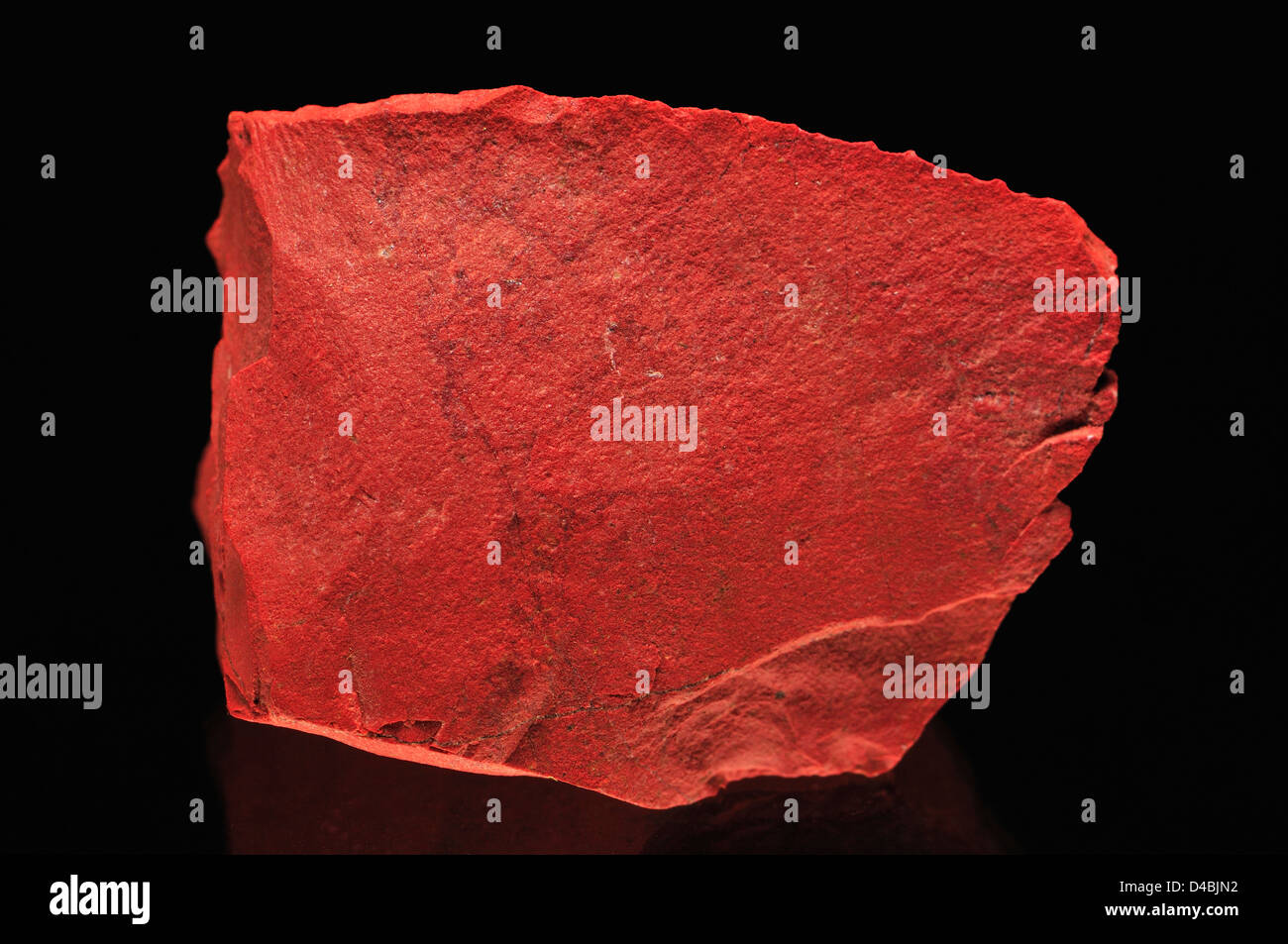 Jaspe rouge quartz opaque (cryptocrystaline) Banque D'Images