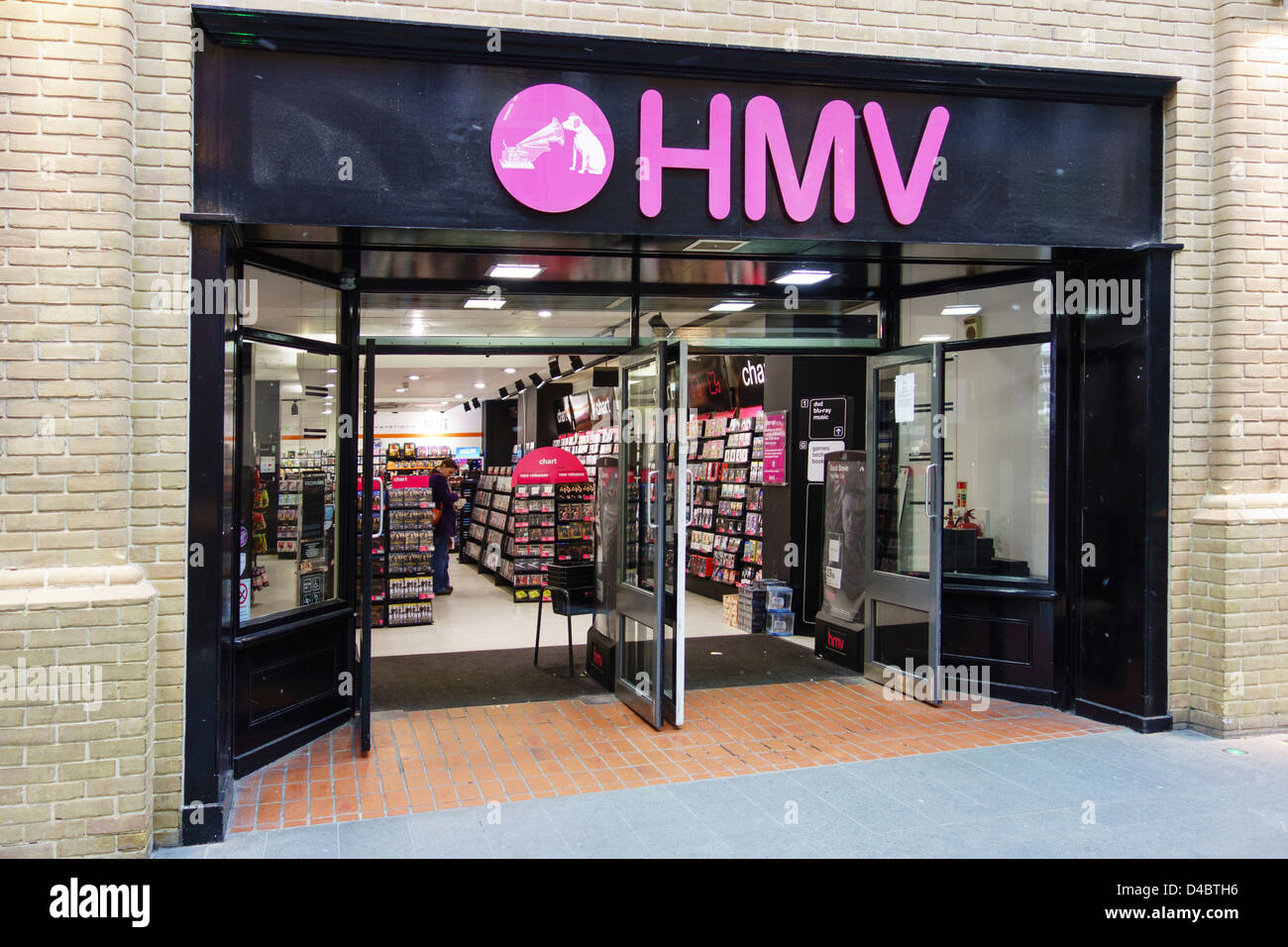 HMV Store Marlowe Shopping Arcade Canterbury Kent England Banque D'Images
